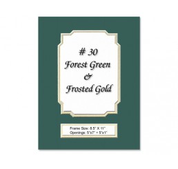 Mat 30 - Forest Green / Frosted Gold