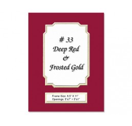 Mat 33 - Deep Red / Frosted Gold