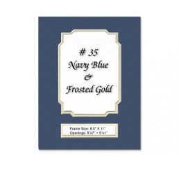 Mat 35 - Navy Blue / Frosted Gold