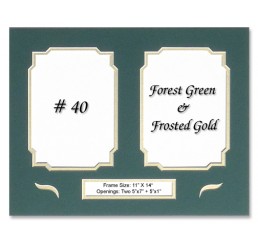 Mat 40 - Forest Green / Frosted Gold
