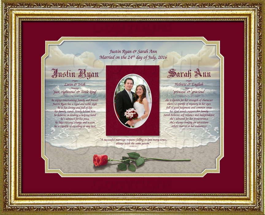 A Beautiful Wedding Keepsake