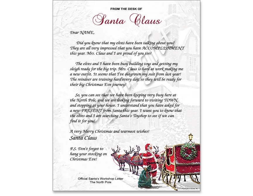 Holiday Letter from Santa